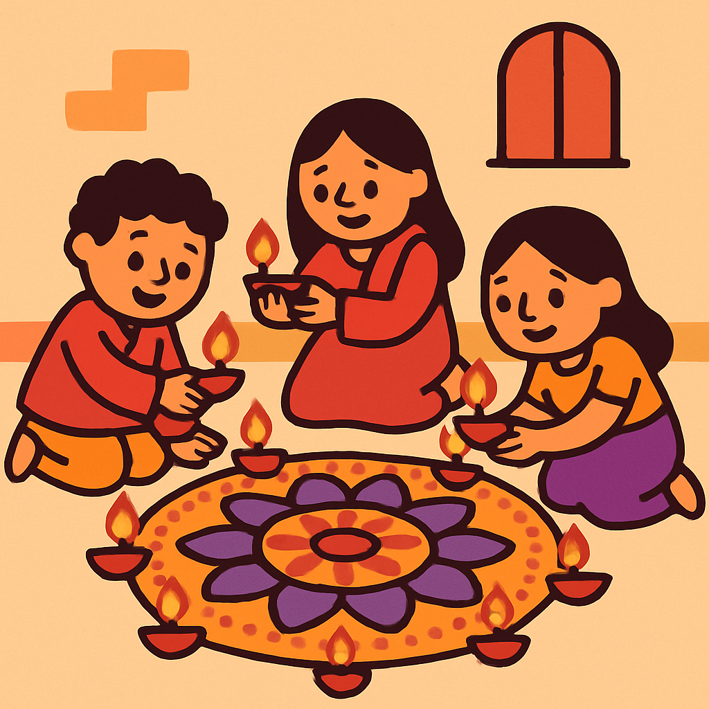 Diwali Rangoli Light Festival diamonded painting kits