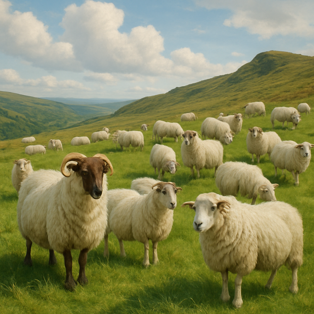 Welsh Mountain Sheep For Rustic Grazing painting diamond kit