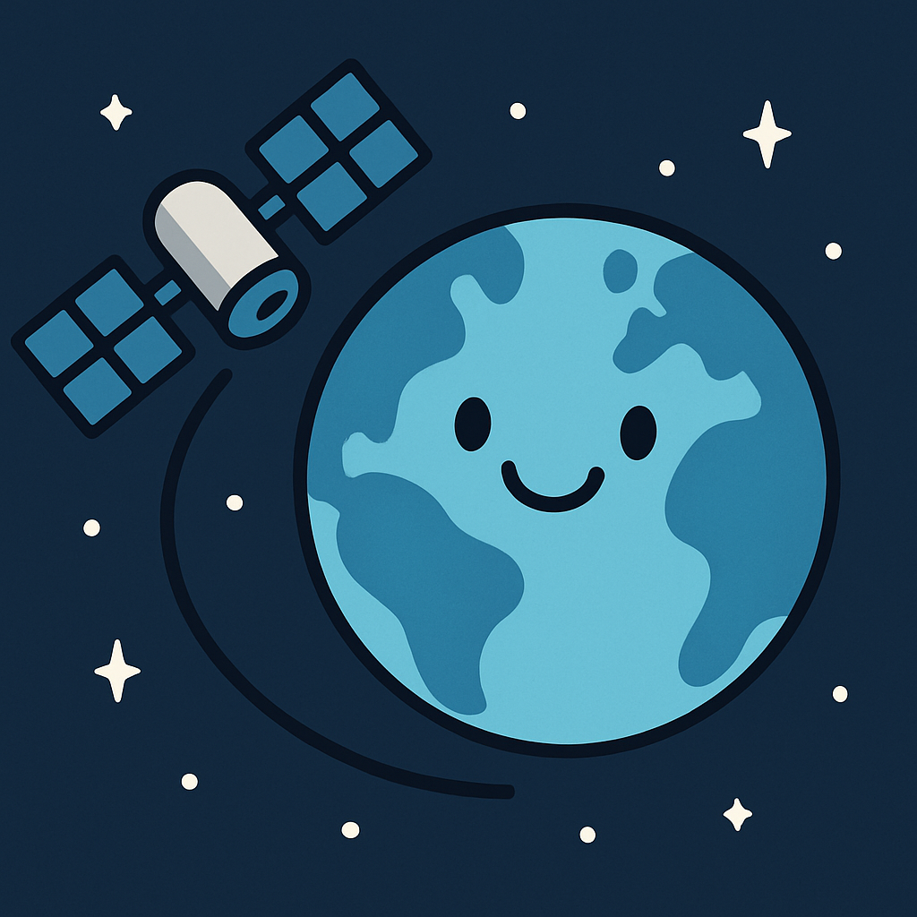 Orbiting Satellite And Smiling Earth DIY paint by diamonds