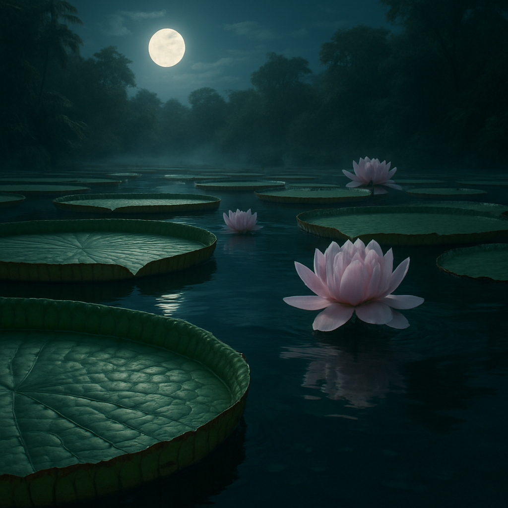 Giant Victoria Waterlily Victoria Amazonica paint by diamond