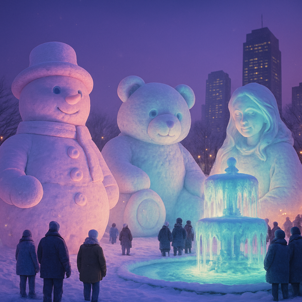 Sapporo Snow Festival Spectacle Painting by diamonds kit