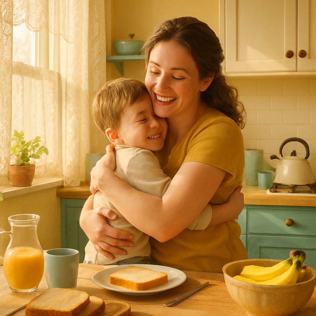 Morning Hugs Embracing Dawn In A Cozy Kitchen painting diamond kit