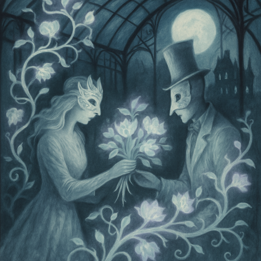 Midnight Masquerade Of Spectral Gardeners paint by diamonds