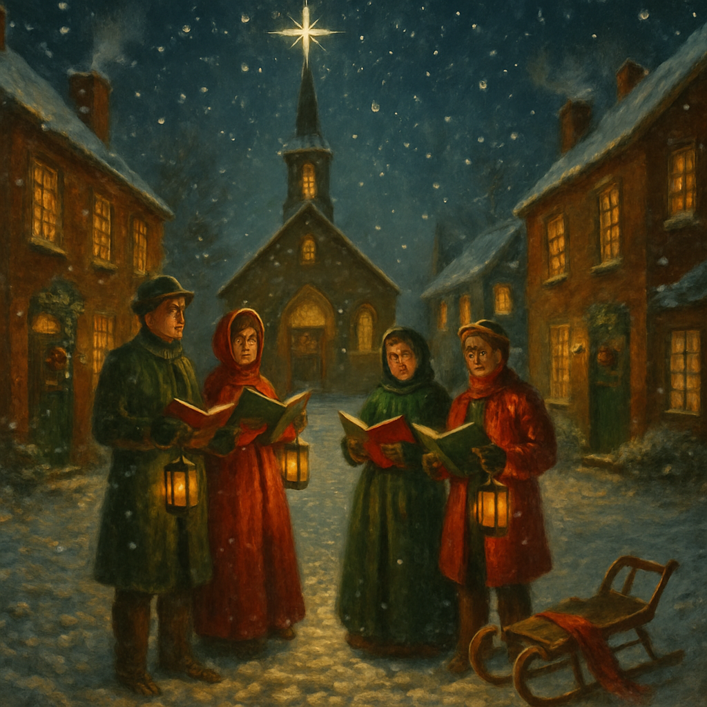 Christmas Midnight Carolers Paint by diamonds art