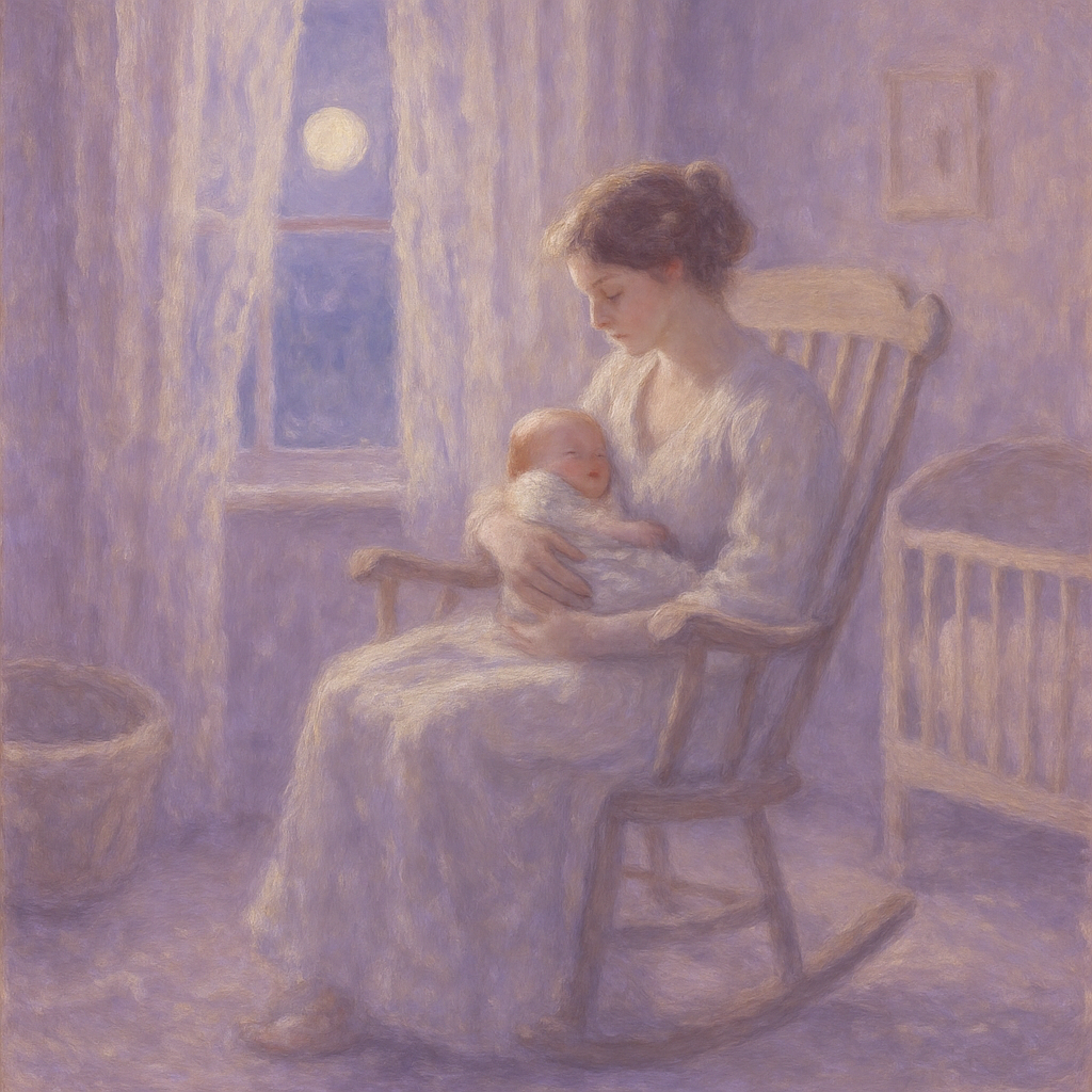 Lullaby Glow A Mothers Embrace In Soft Pastels diamond painting