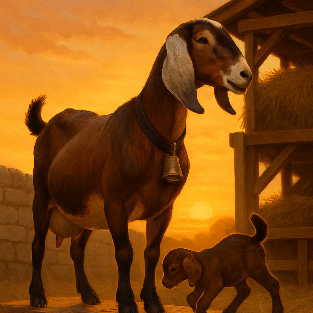 Anglo Nubian Goat Midline Paint by diamonds art