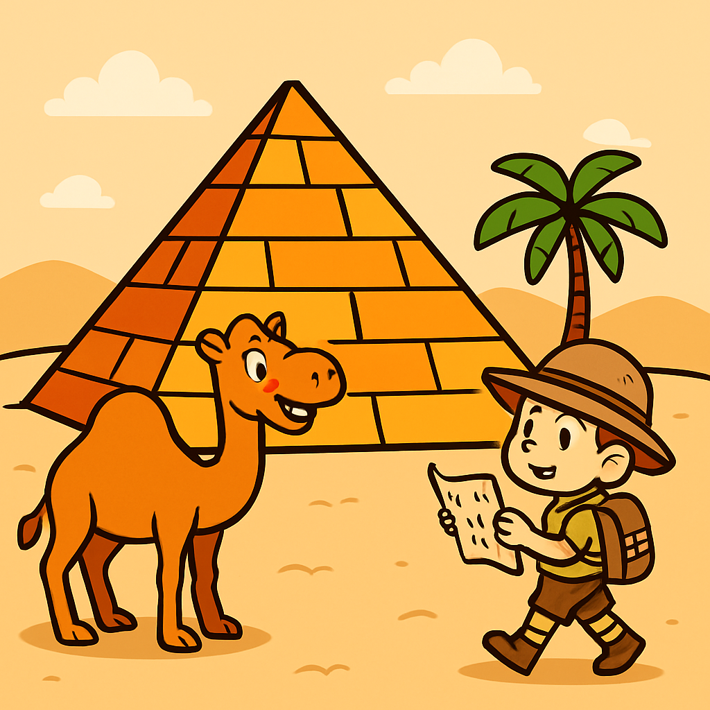 Ancient Egyptian Pyramid Adventure painting diamond kit