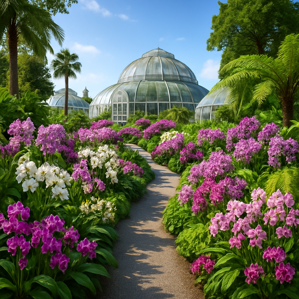 Royal Botanic Gardens With Orchids Collection painting diamond kit