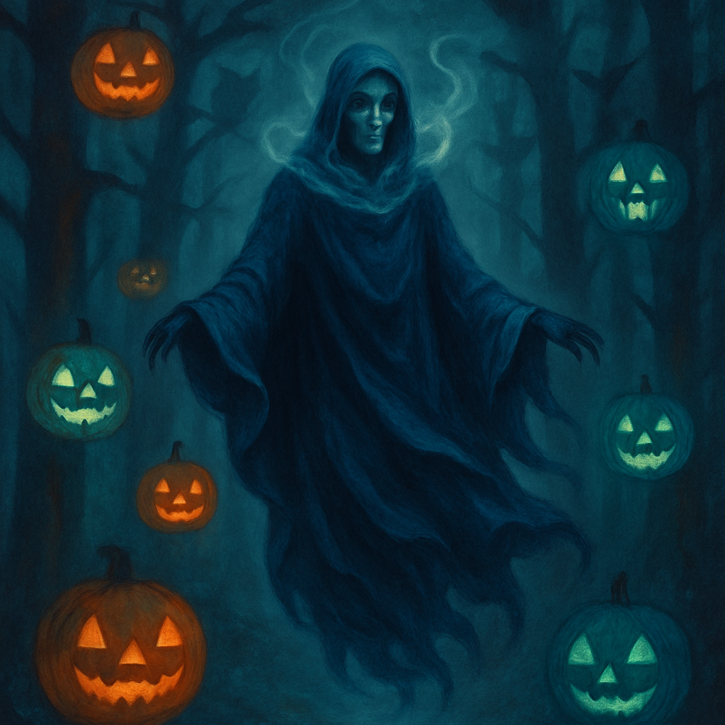 Halloween Phantom Of Enchanted Lanterns Painting by diamonds kit