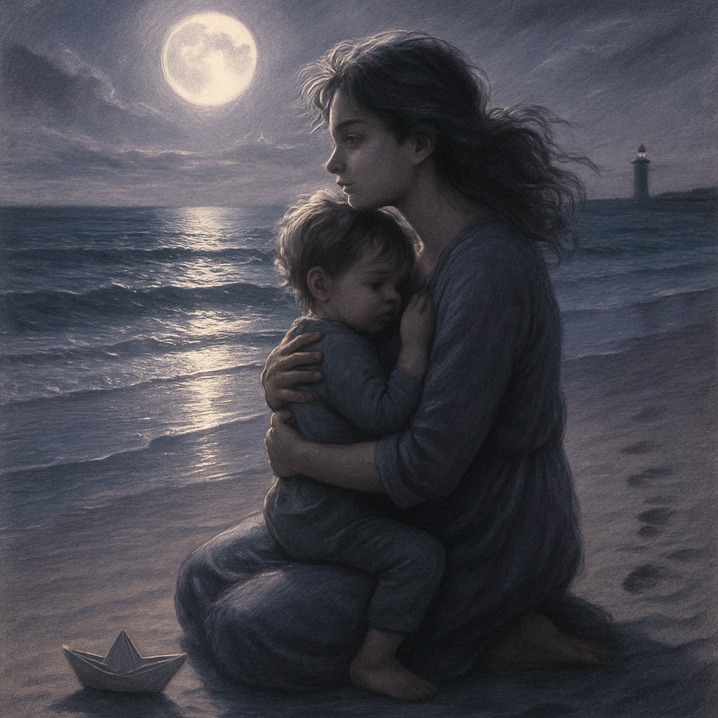 Starlit Guidance Embrace By The Shore painting diamond kit