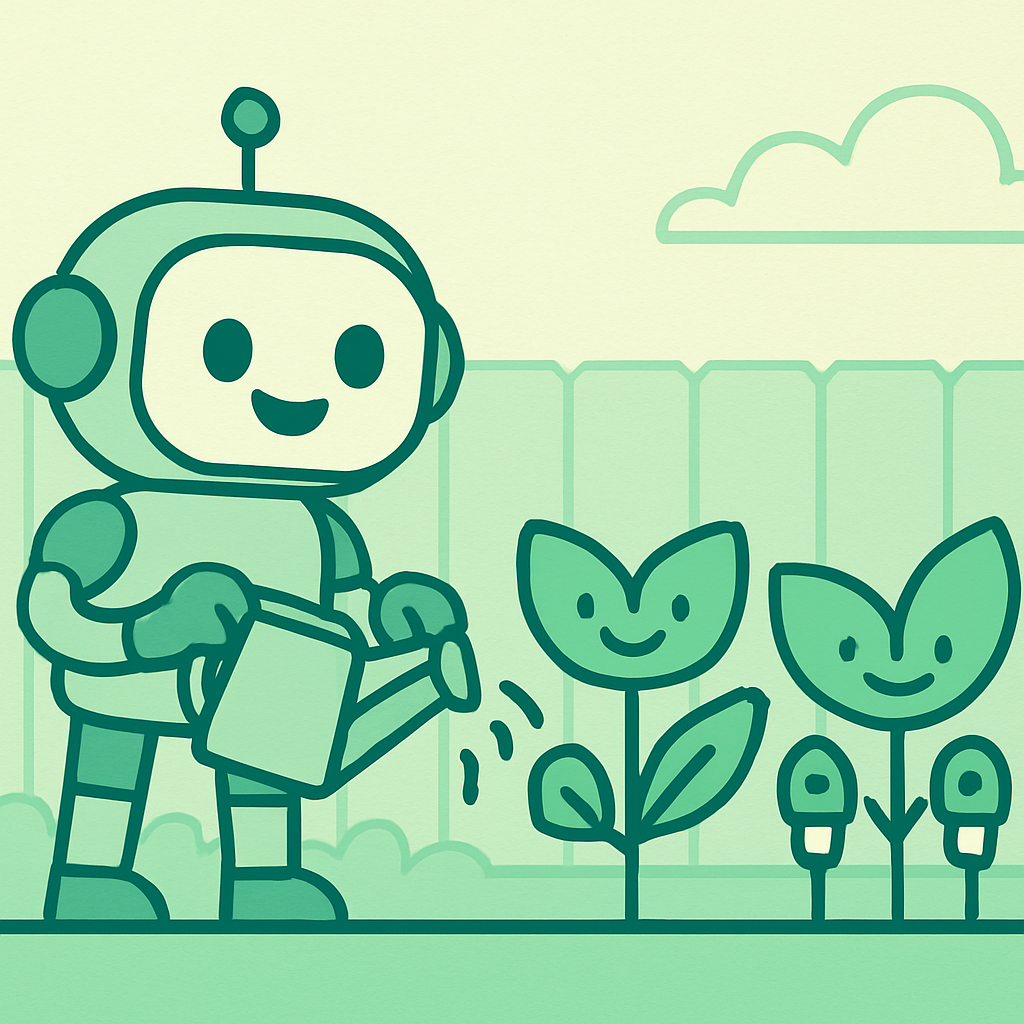 Robot Garden Engineer paint by color