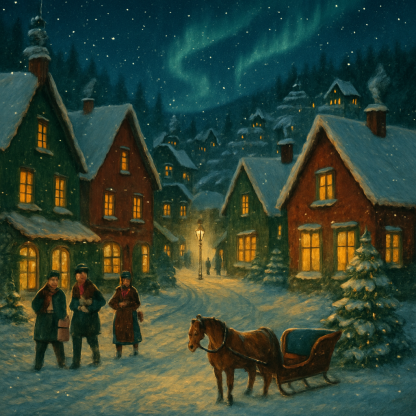 Christmas Midnight Village Glow paint by color