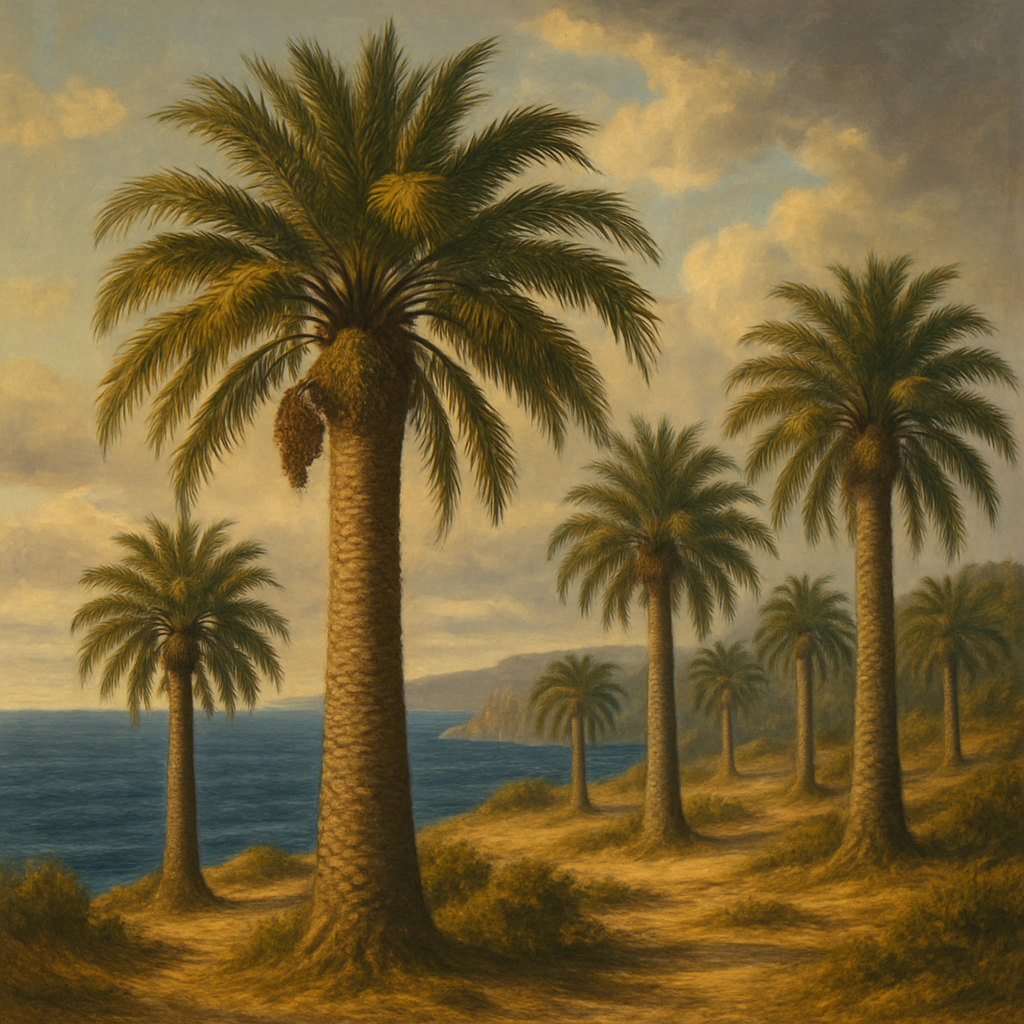 Jubaea Chilensis Coastal Palm paint by color