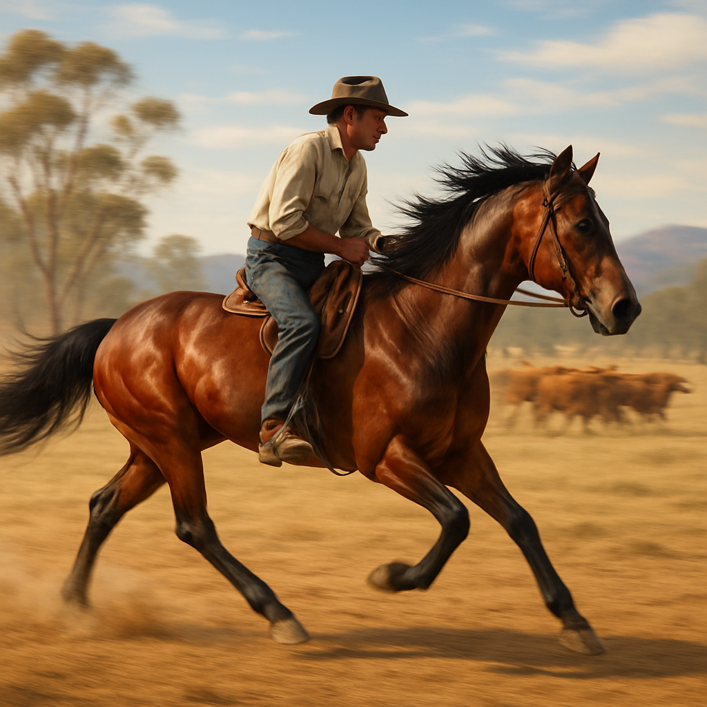 Work Australian Stock Horse Mount painting diamond kit