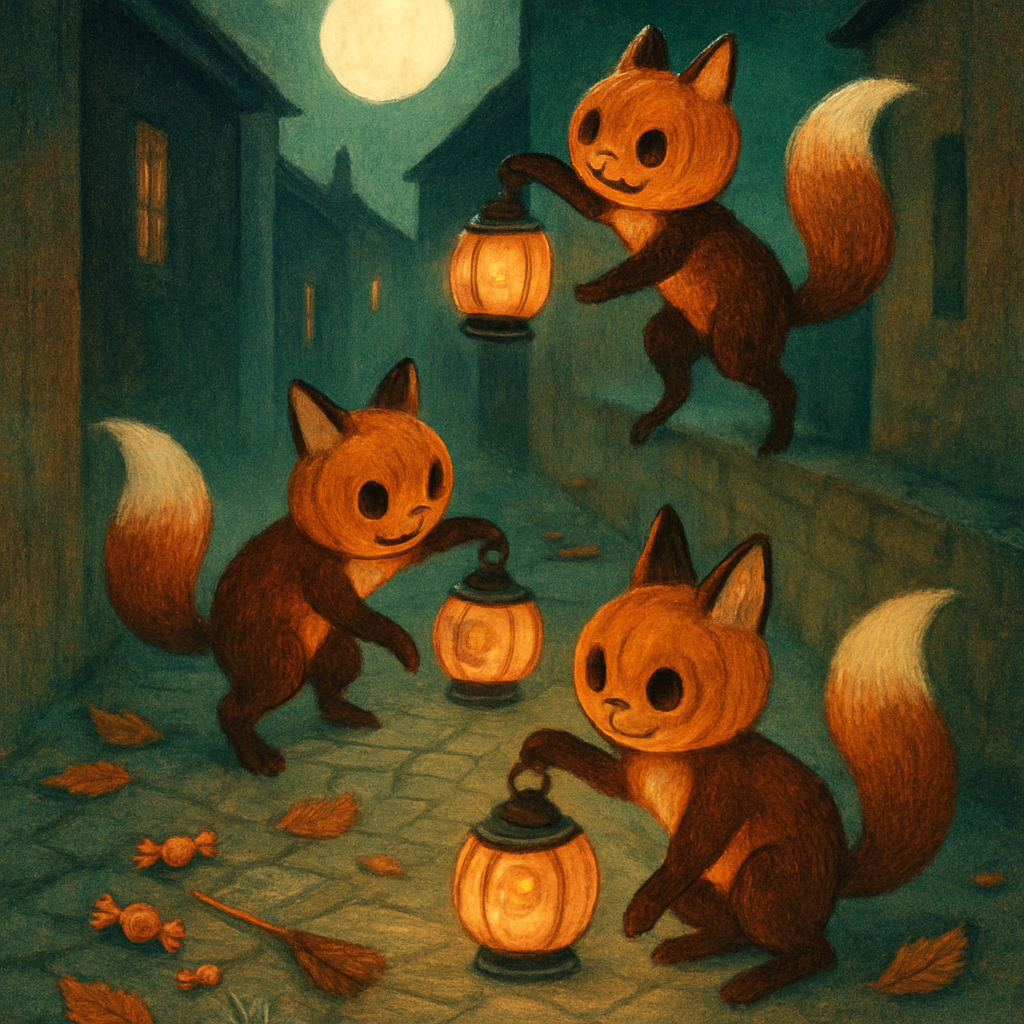 Lantern Fox Tricksters diamonded painting kits