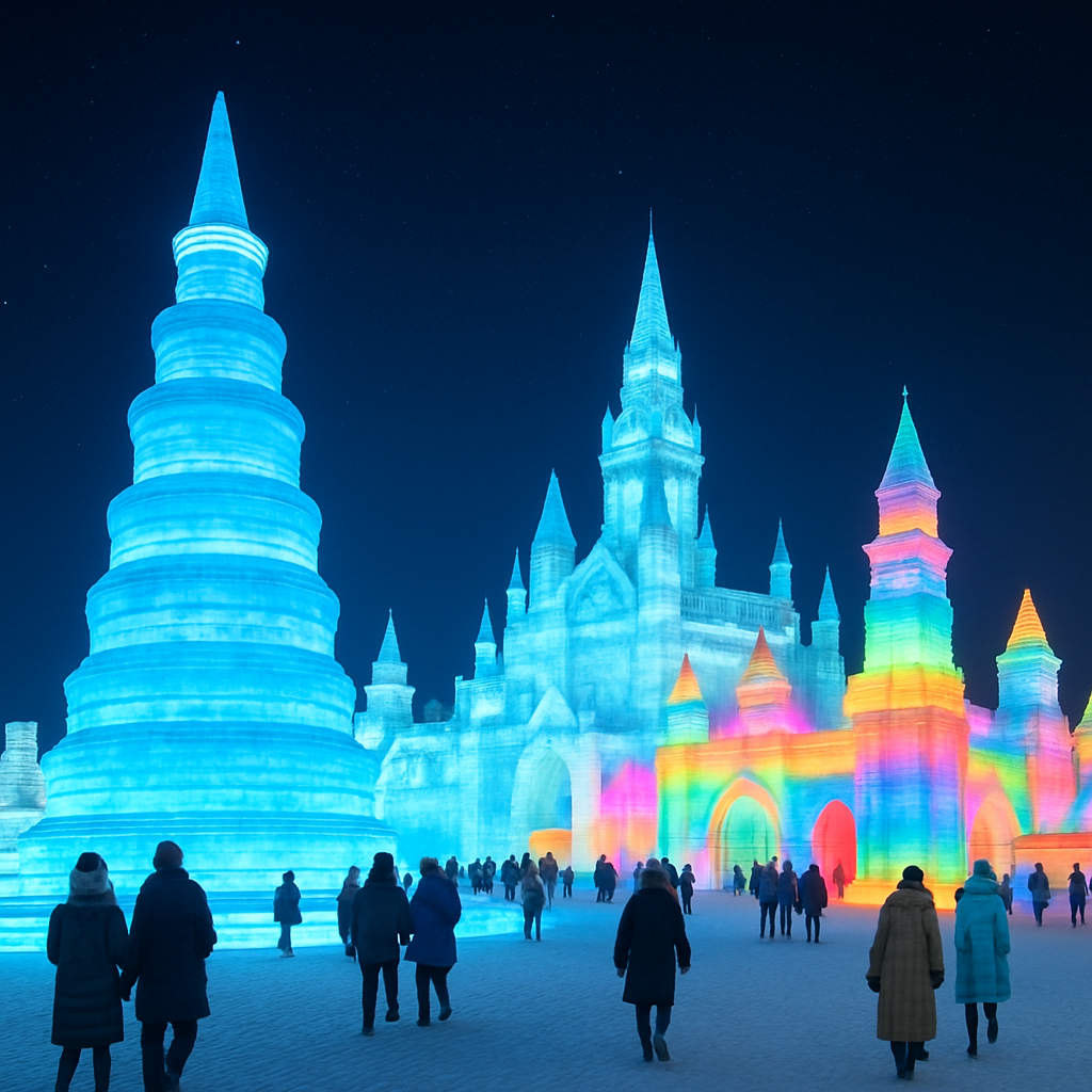 Harbin Ice And Snow Cultural Gala Paint by diamonds art