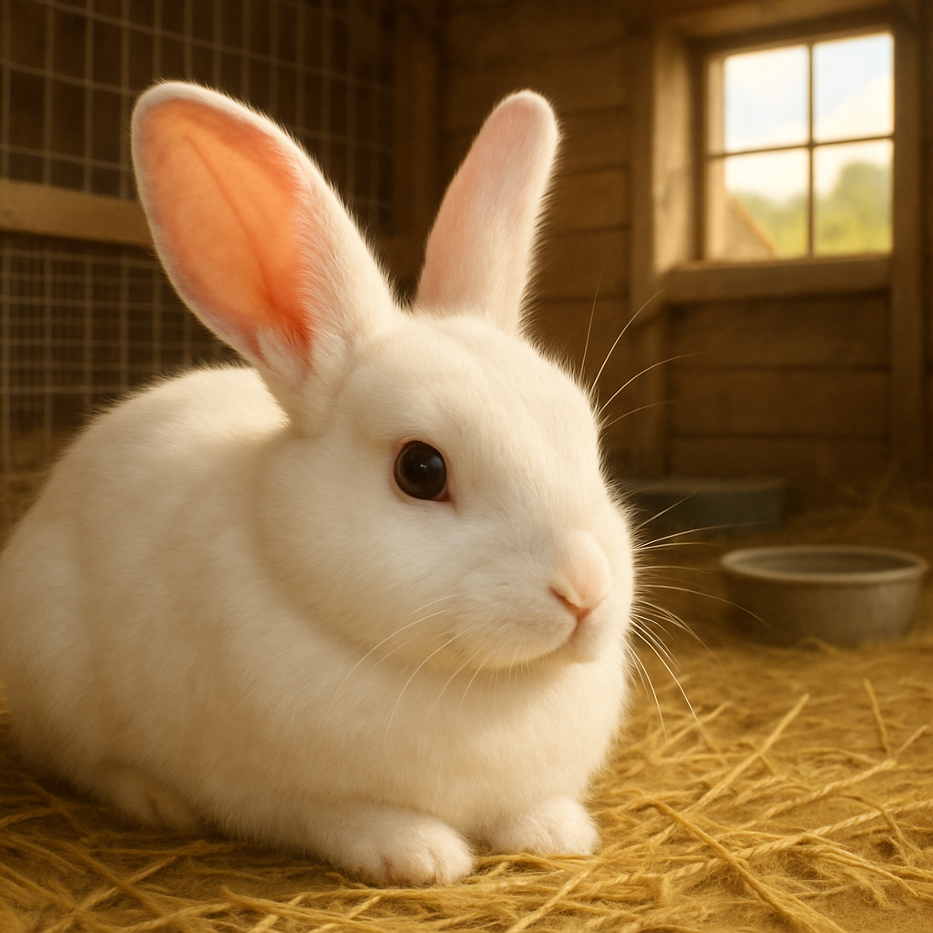 New Zealand White Rabbit Heritage Breed Paint by diamonds art