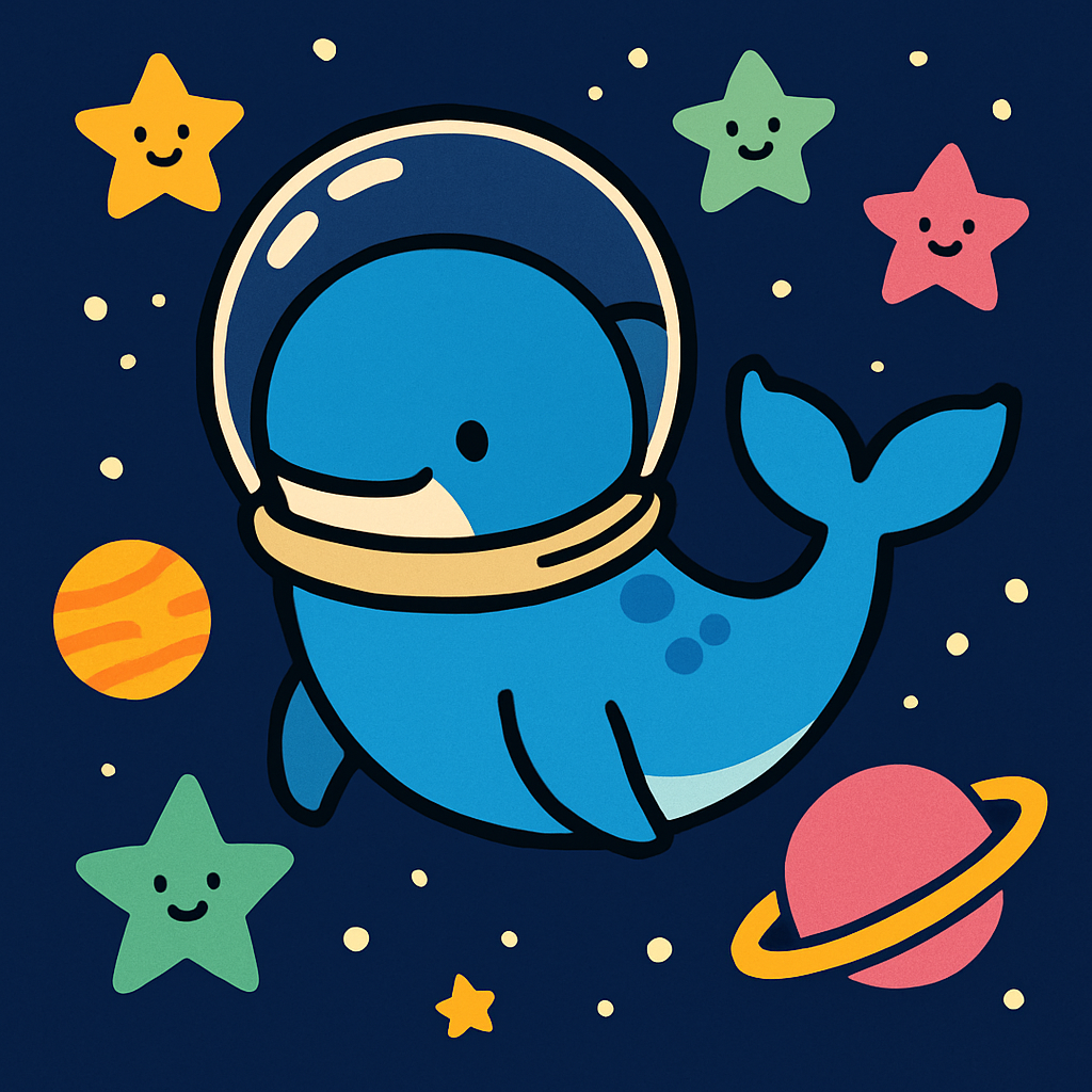 Astronaut Whale Exploring Stars diamond painting