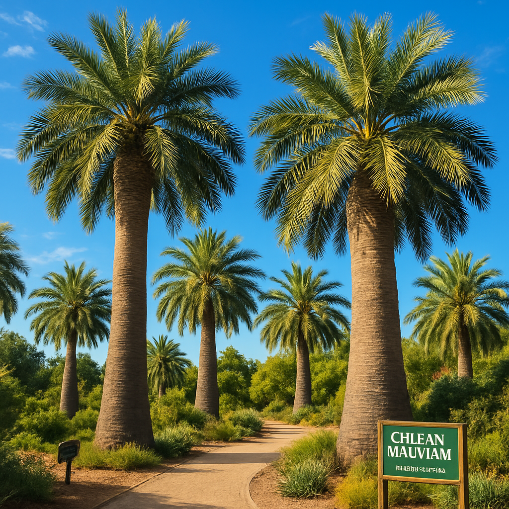 Chilean Wine Palm Preservation Arboretum paint by color