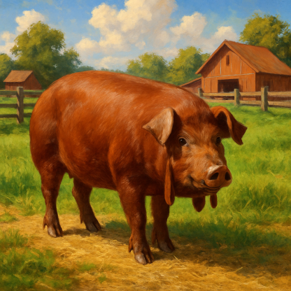 Red Wattle Pig Breed Of United States paint by diamonds