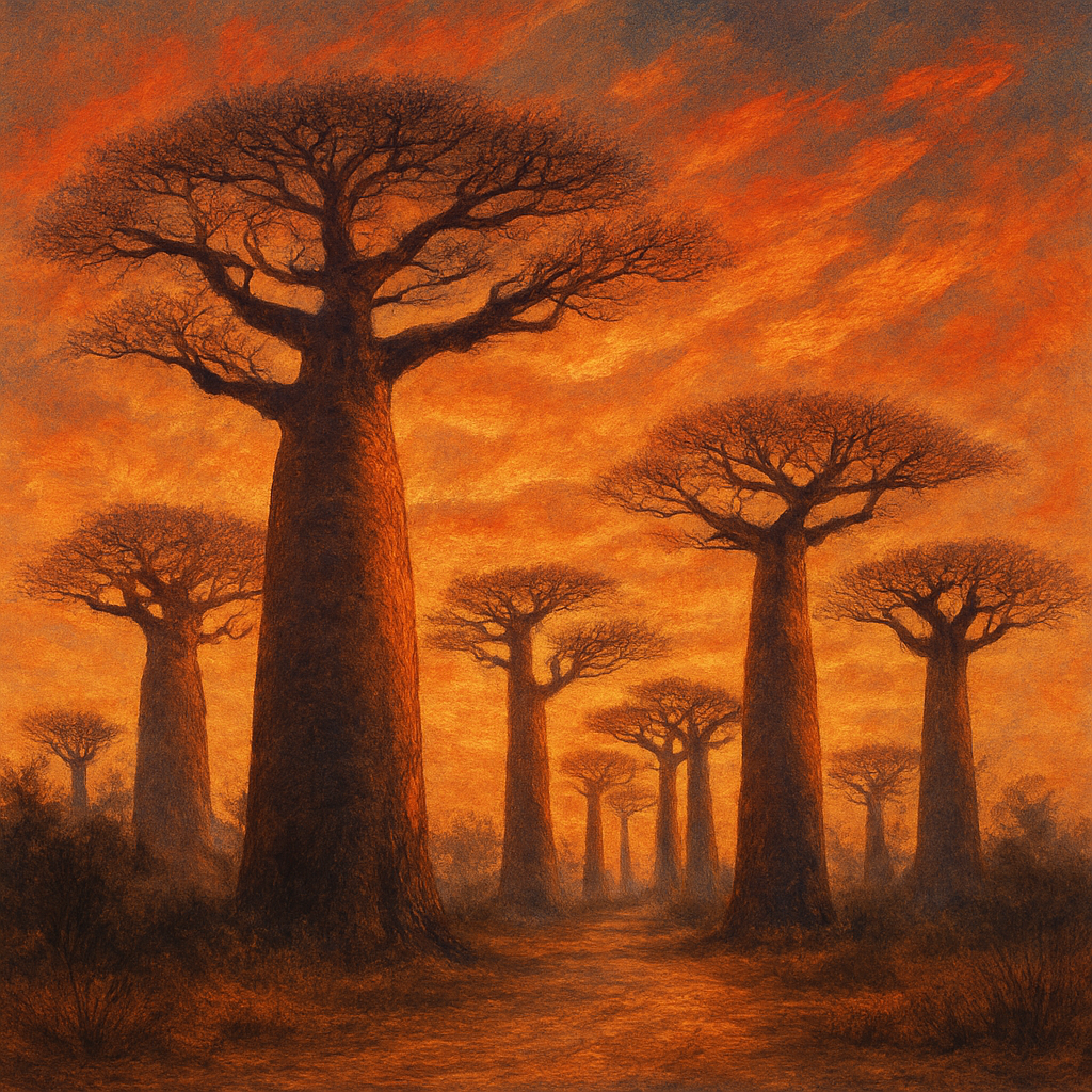 Baobab Trees Of Madagascar diamond painting