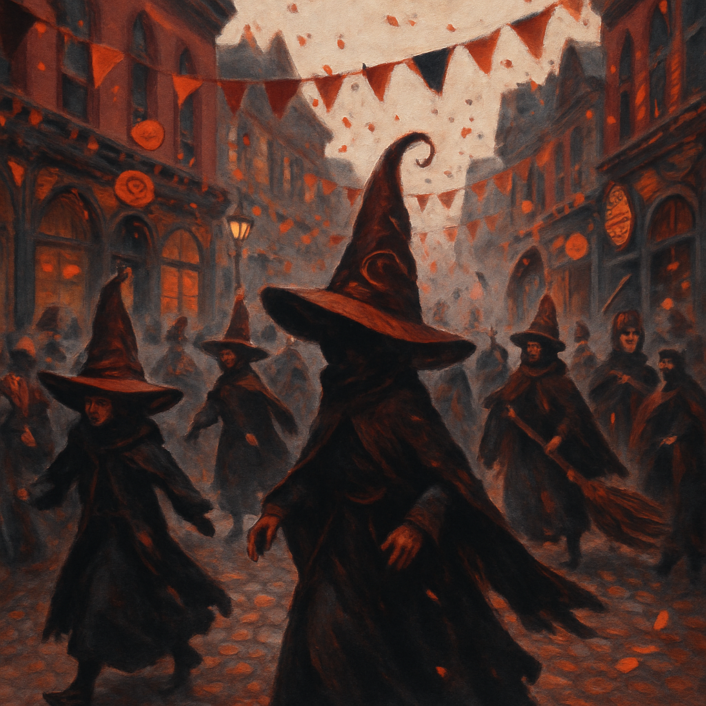 Witch Hat Street Parade paint by diamonds