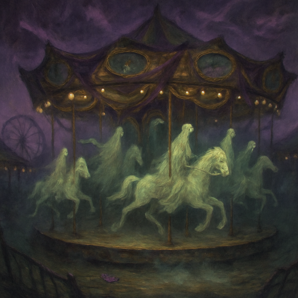 Haunted Carnival Carousel DIY paint by diamonds