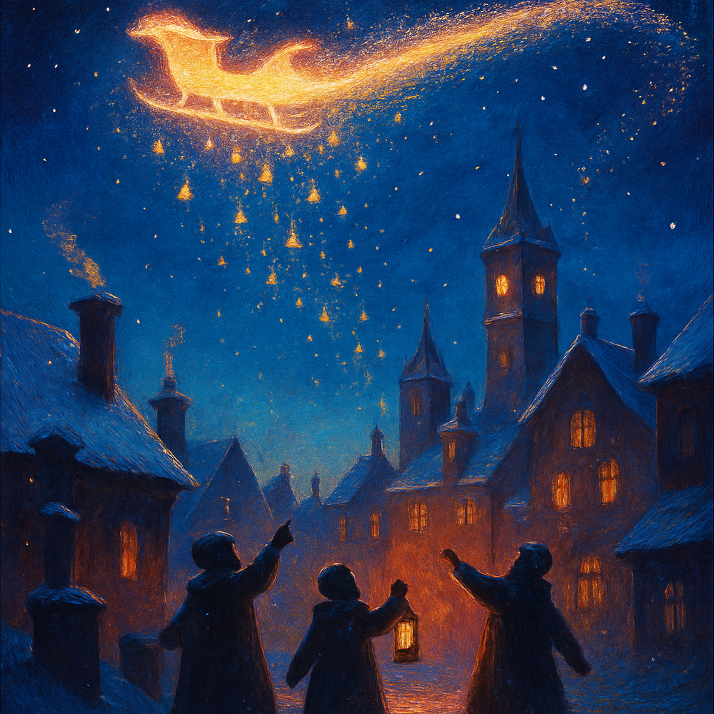 Christmas Midnight Comet Sleigh paint by diamond