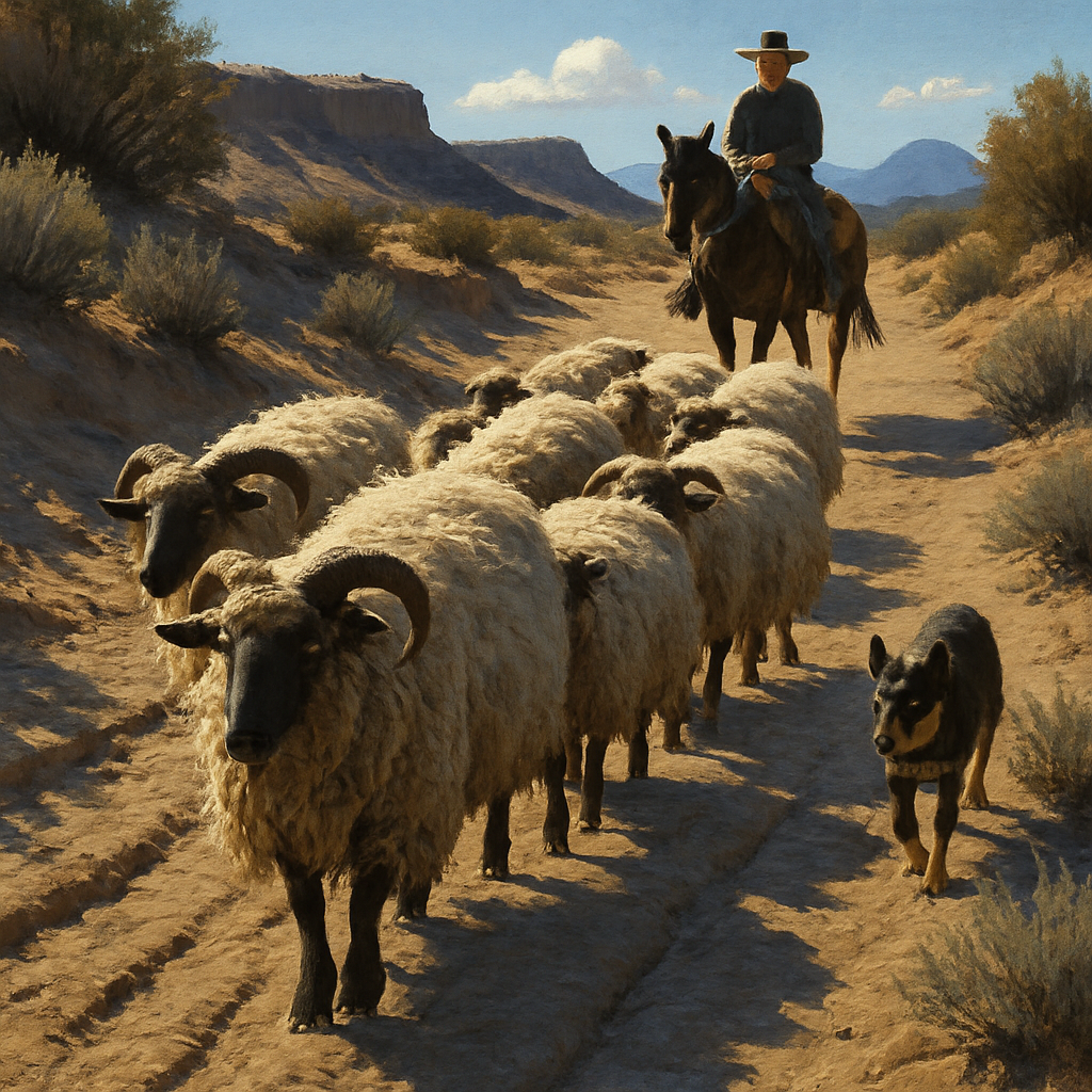 Navajo Churro Sheep Traditional painting diamond kit