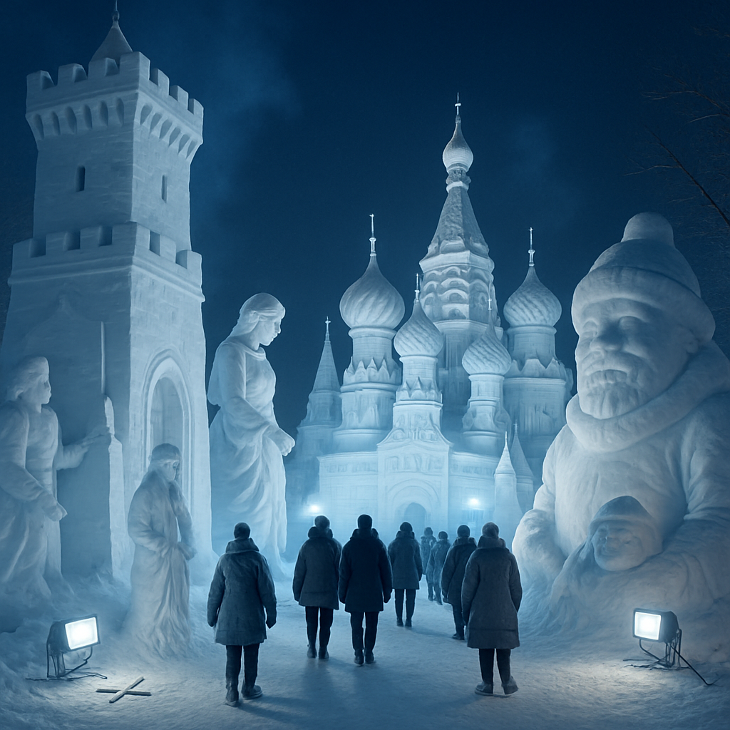 Sapporo Snow Festival Monuments diamond painting