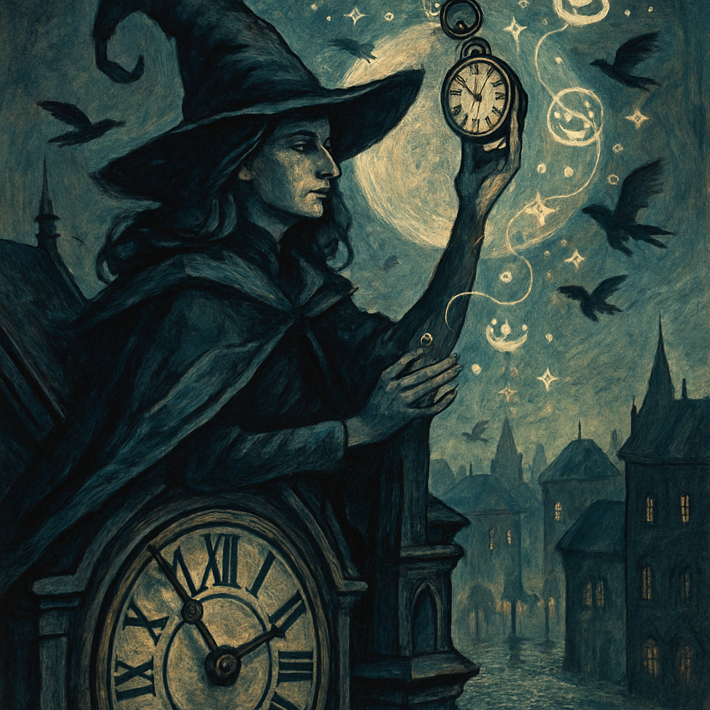 Moonlit Witch Of The Clocktower Paint by diamonds art