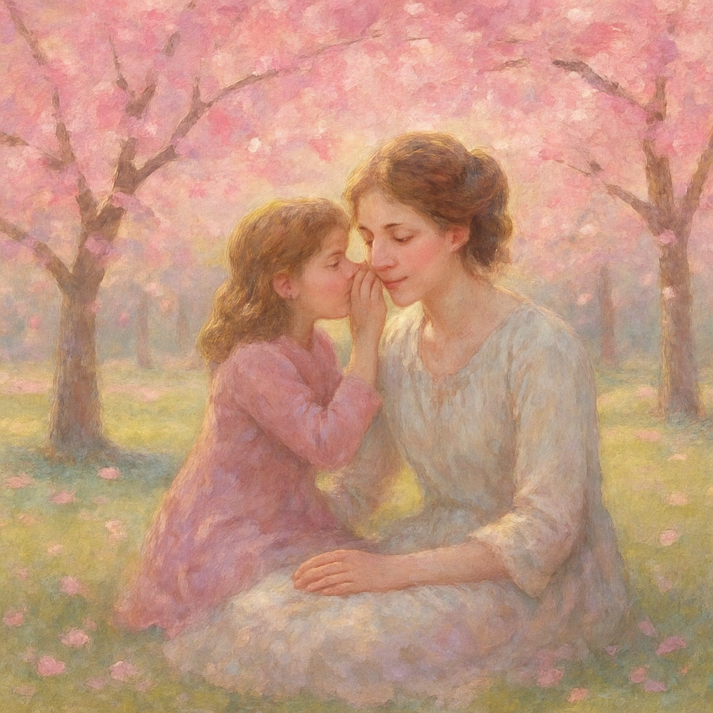 Whispered Wishes Beneath Cherry Blossoms diamonded painting kits