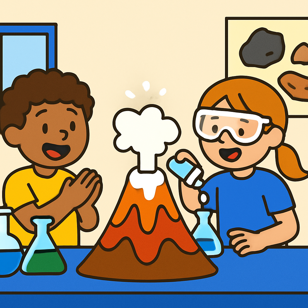 Volcano Science Lab painting diamond kit