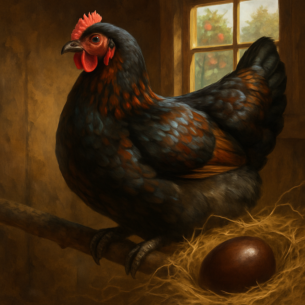 Marans Heritage Chicken Egg paint by diamond