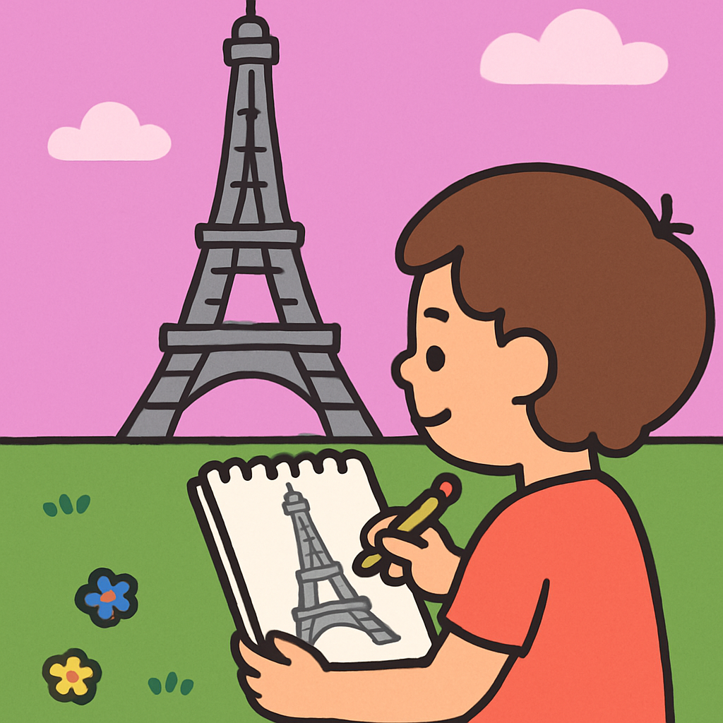 Eiffel Tower Sketcher paint by diamonds
