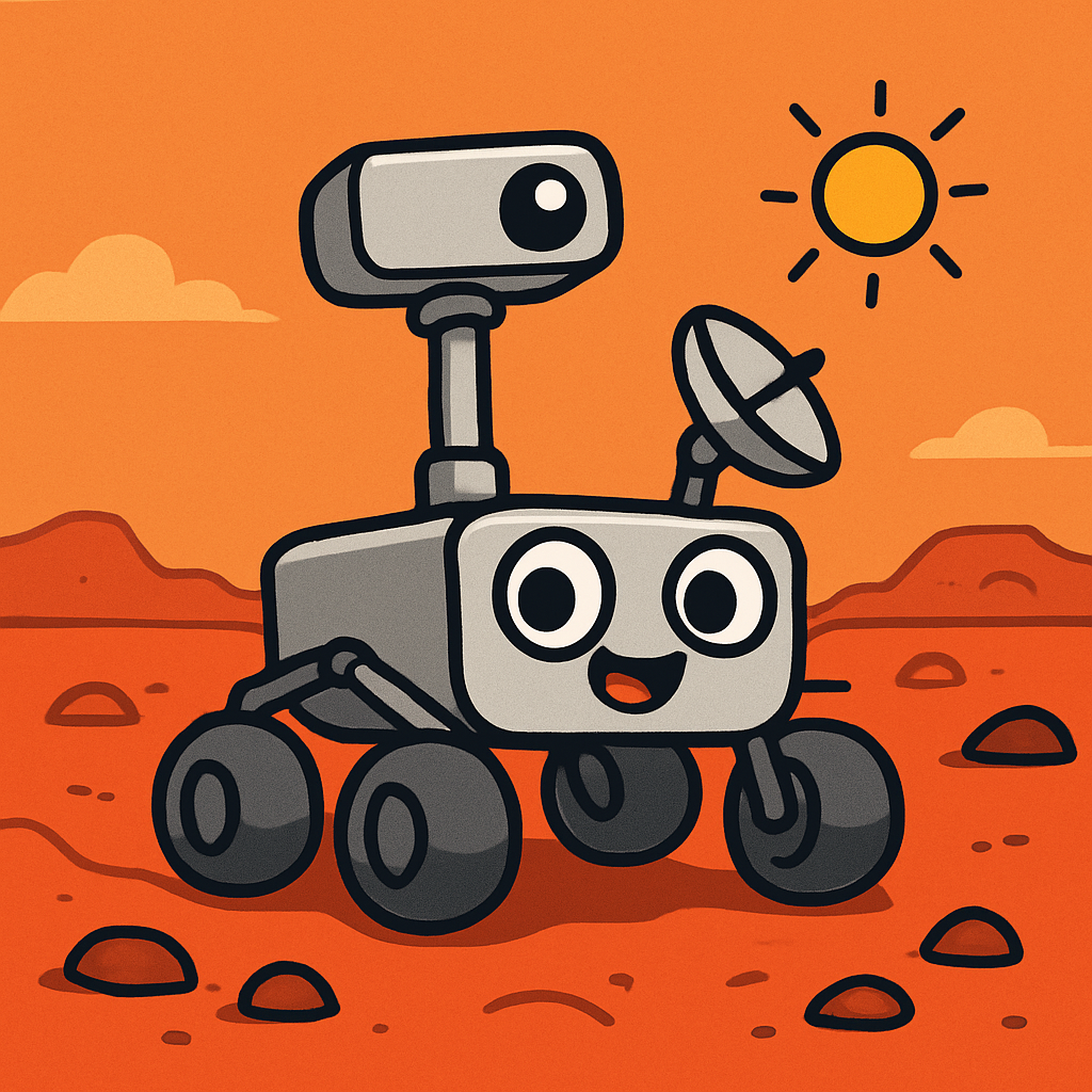 Exploring Mars Rover Adventure paint by color