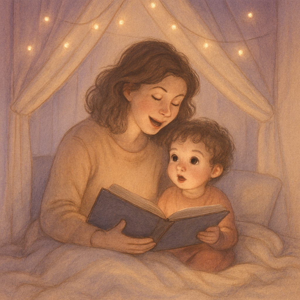 Starlit Storytime In The Cozy Den painting diamond kit
