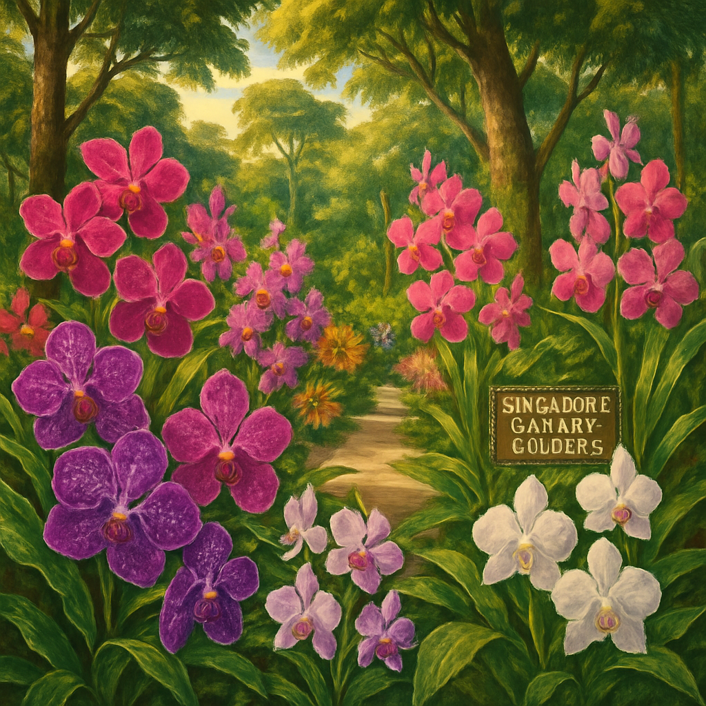 Singapore Botanic Gardens Tropical Orchids Collection painting diamond kit