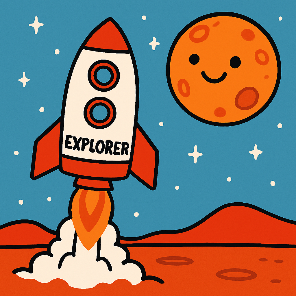 Explorer Rocket To Mars Paint by diamonds art