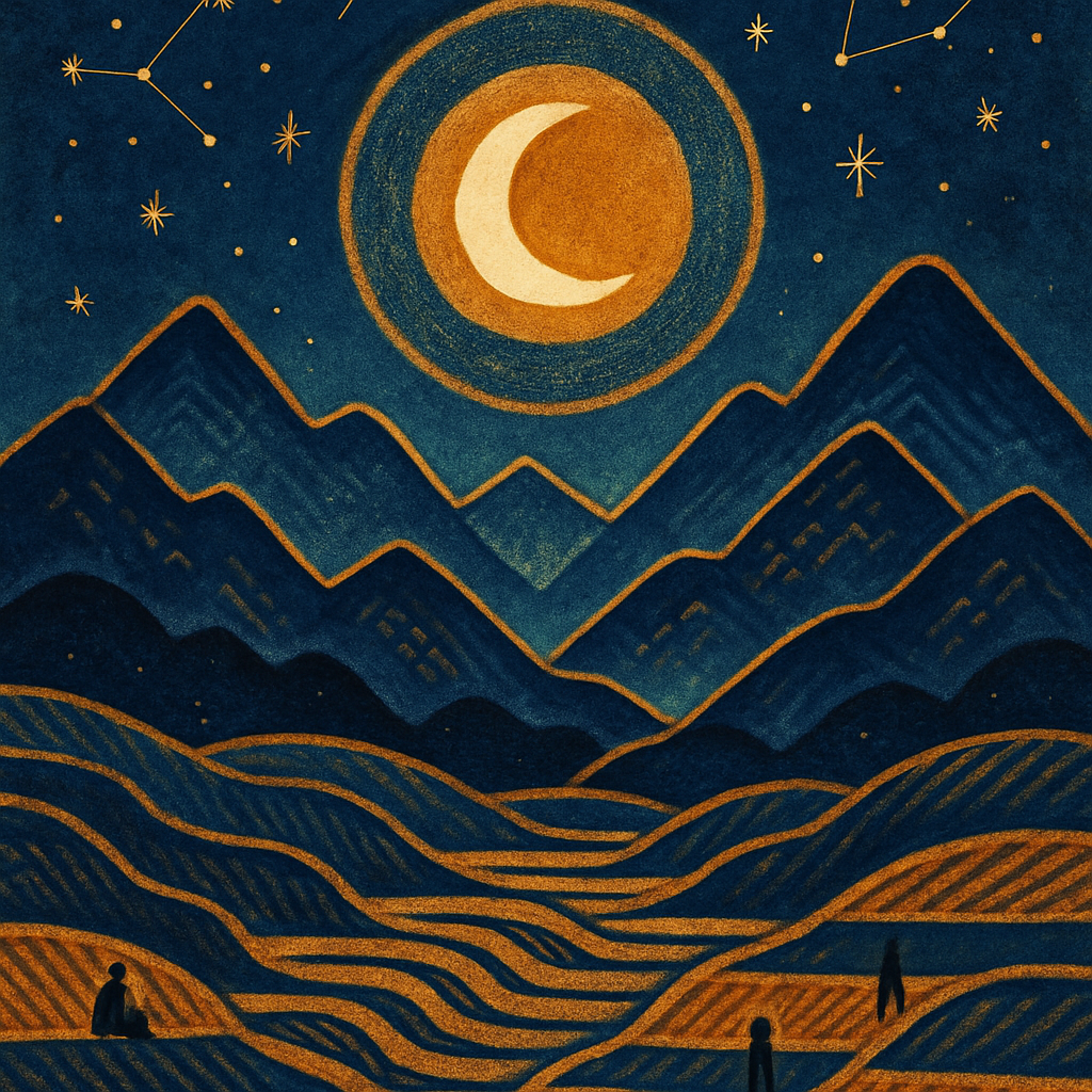 Moonlit Folk Ridge diamond painting