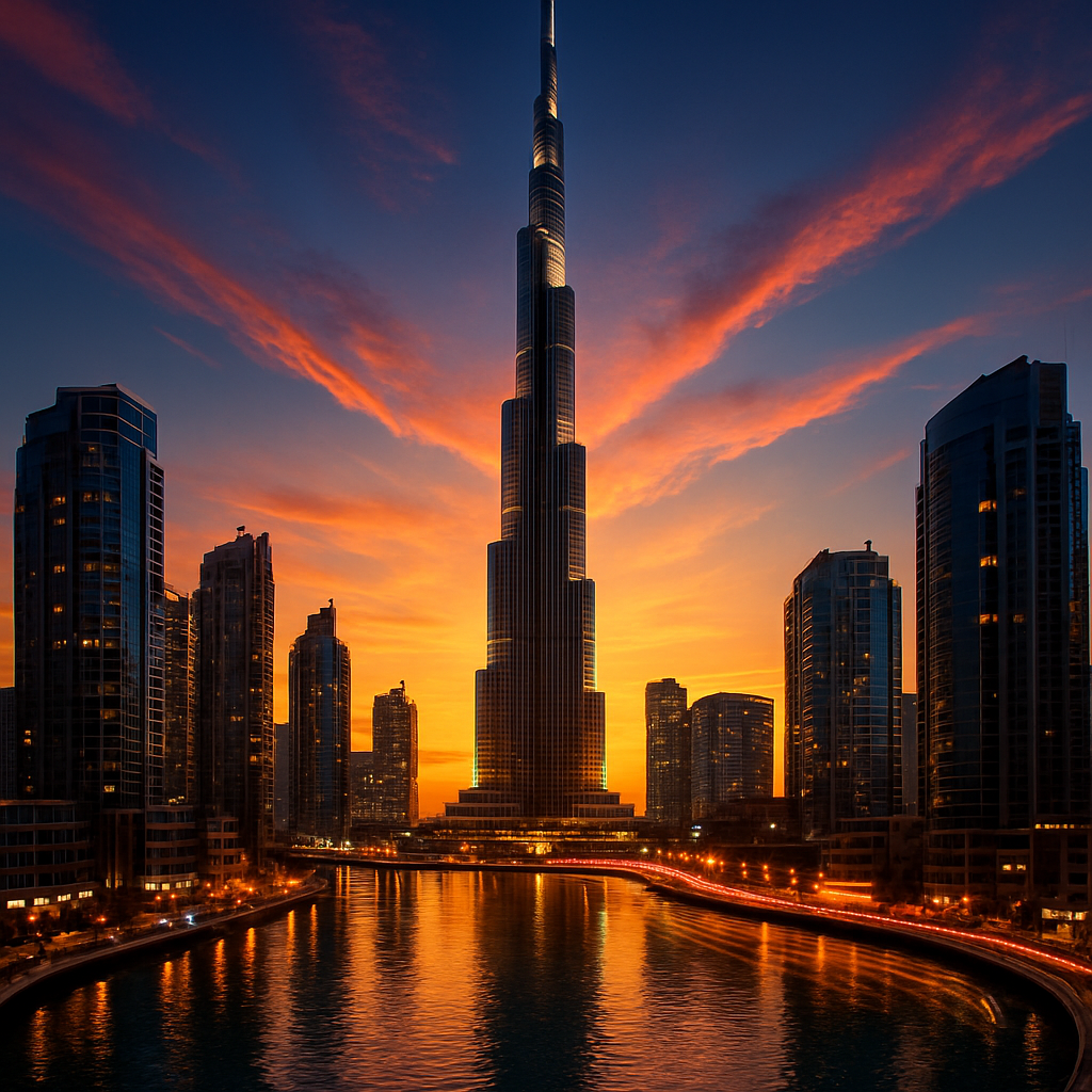 Burj Khalifa Tower paint by diamond