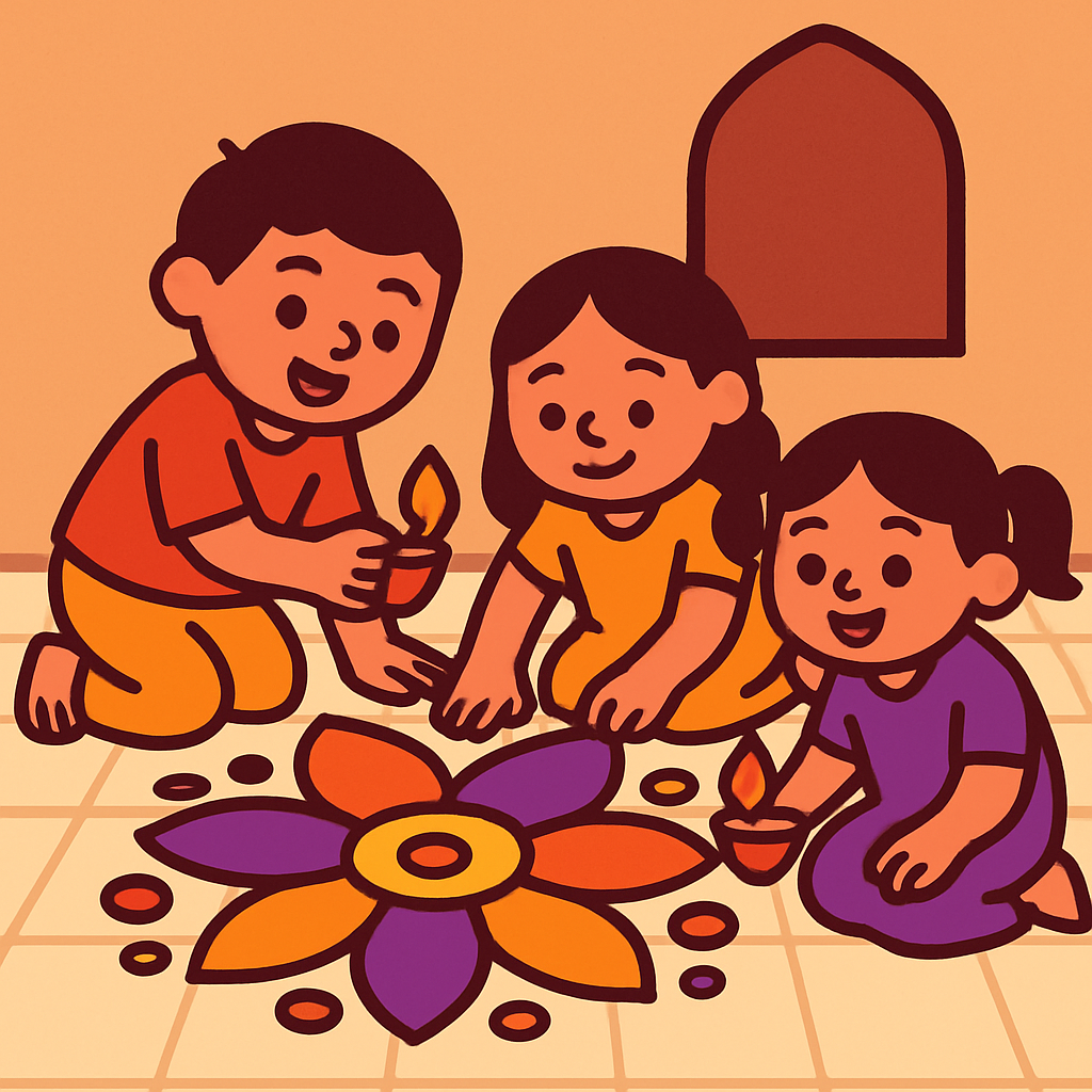Festival Rangoli Celebration Painting by diamonds kit