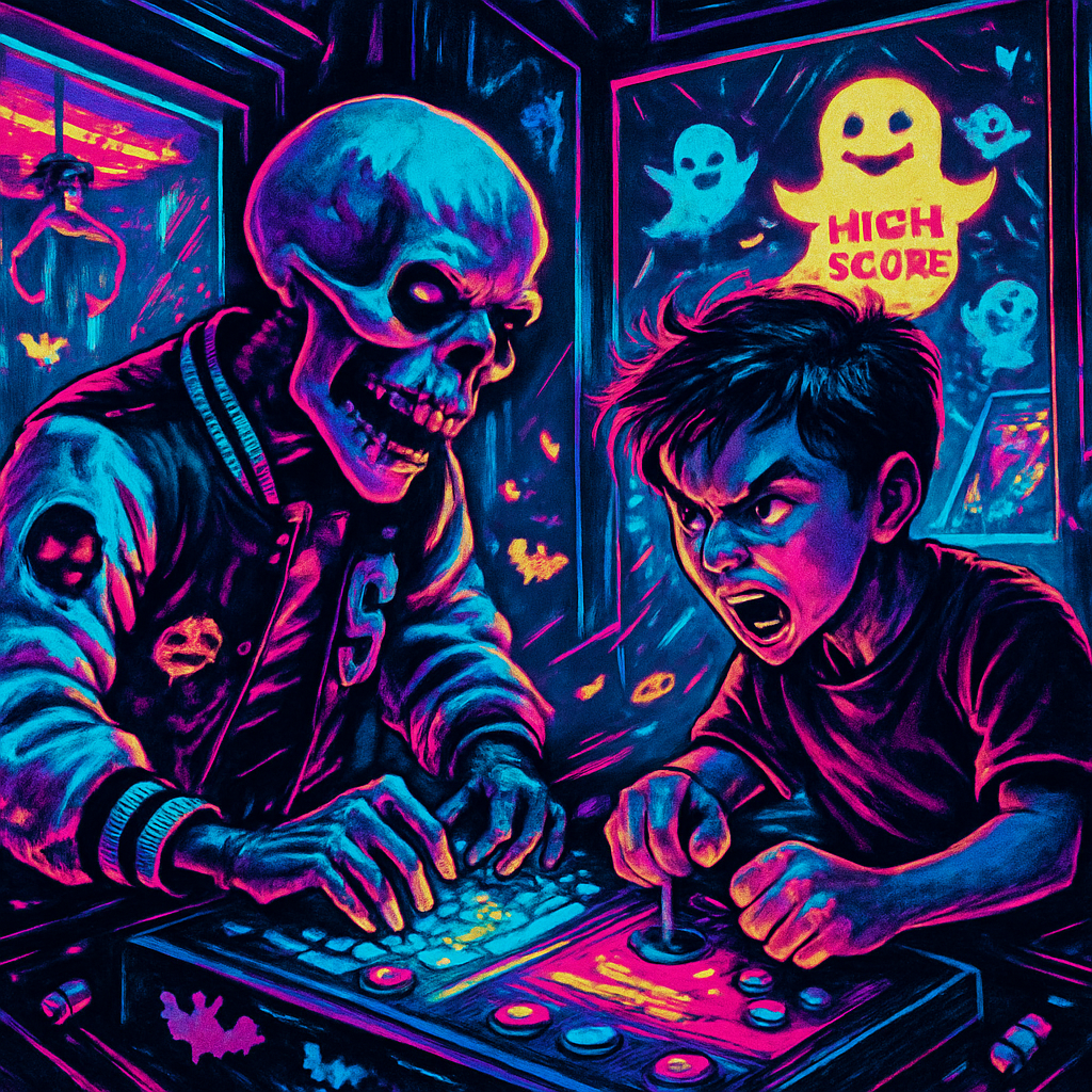 Haunted Arcade Neon Duel DIY paint by diamonds