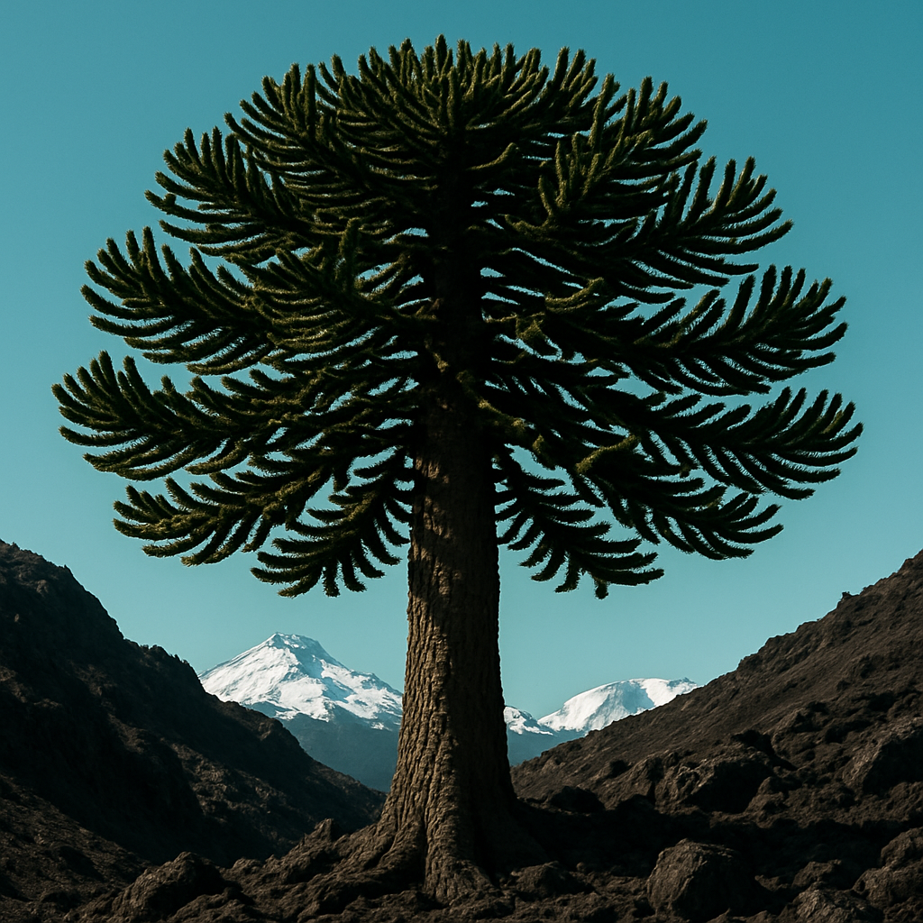 Araucaria Araucana Chilean Monkey Puzzle Tree Paint by diamonds kits