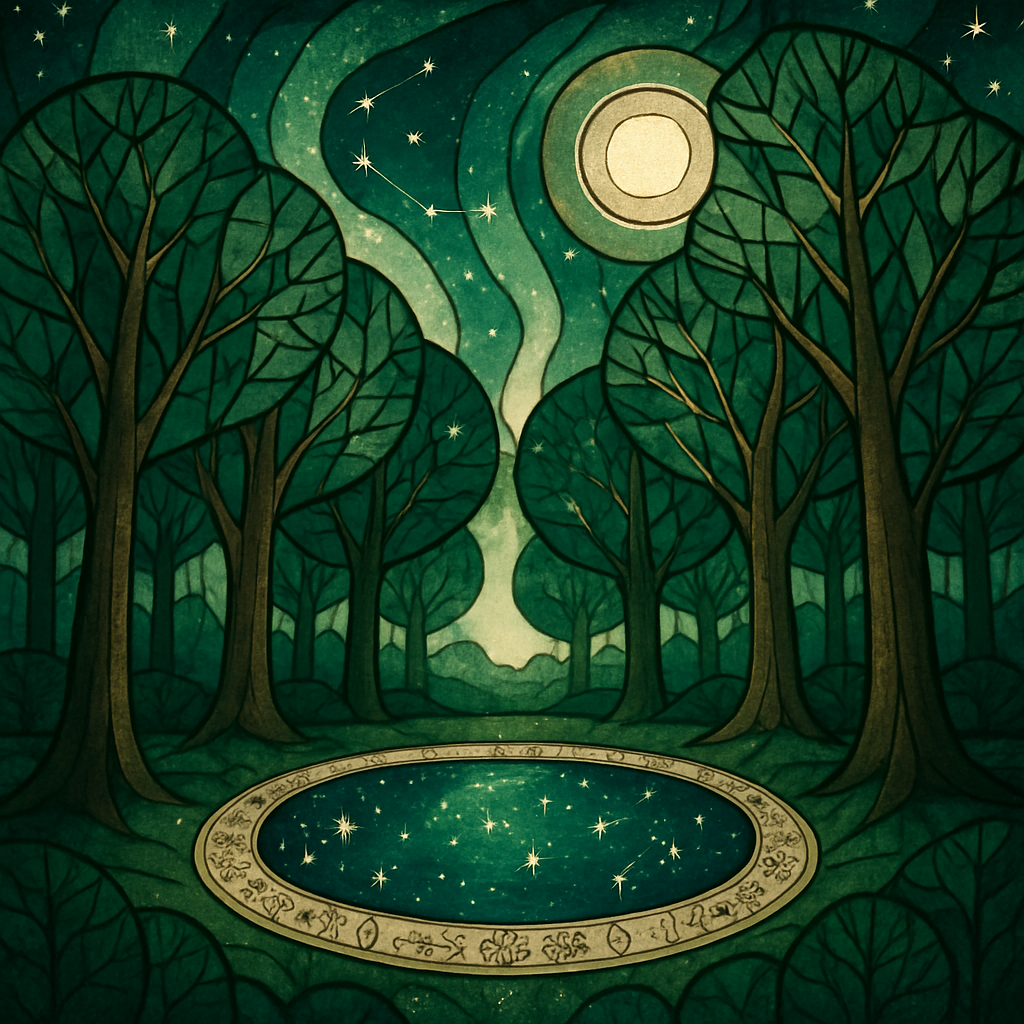 Stargazer Forest Circle Paint by diamonds kits