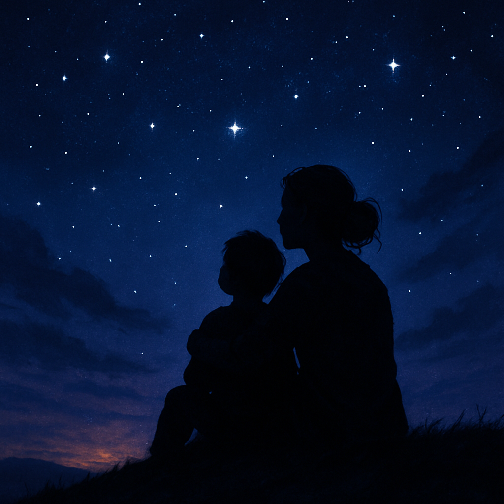 Twilight Promises Beneath A Starlit Sky Painting by diamonds kit