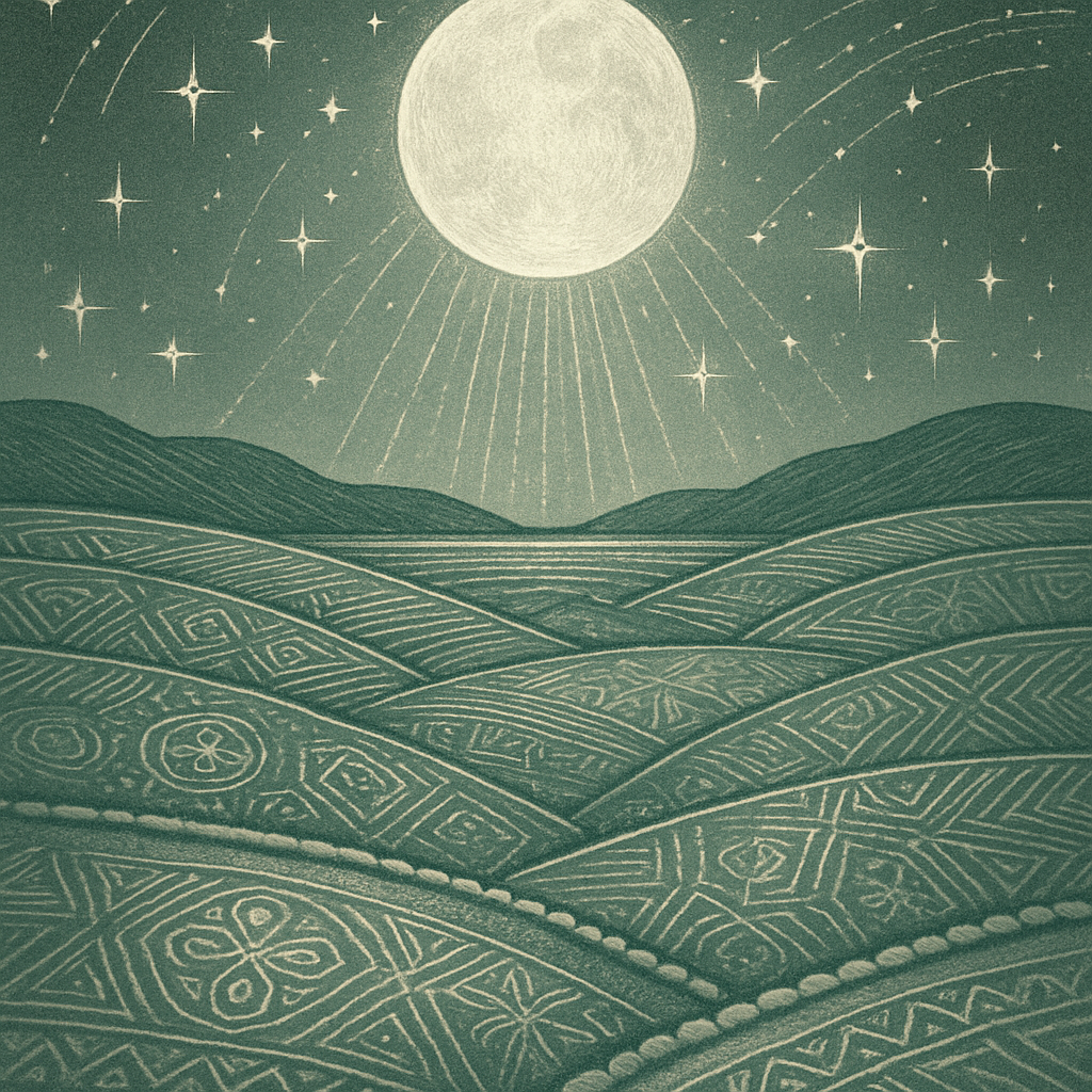 Patterned Moonfields Painting by diamonds kit