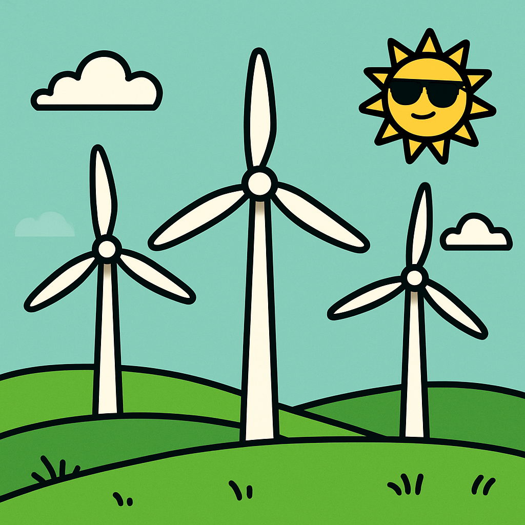Wind Turbines Hilltop diamonded painting kits