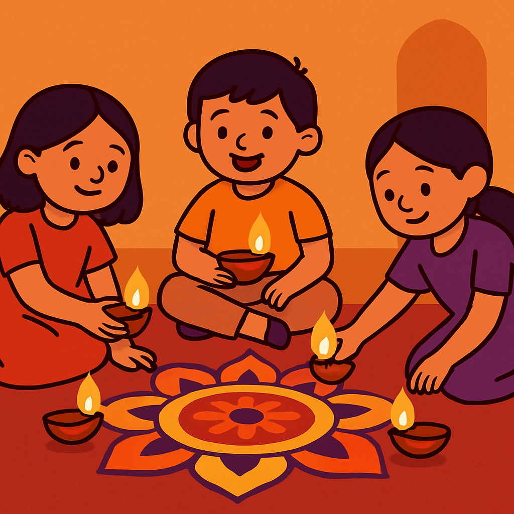 Diwali Lights Celebration diamond painting