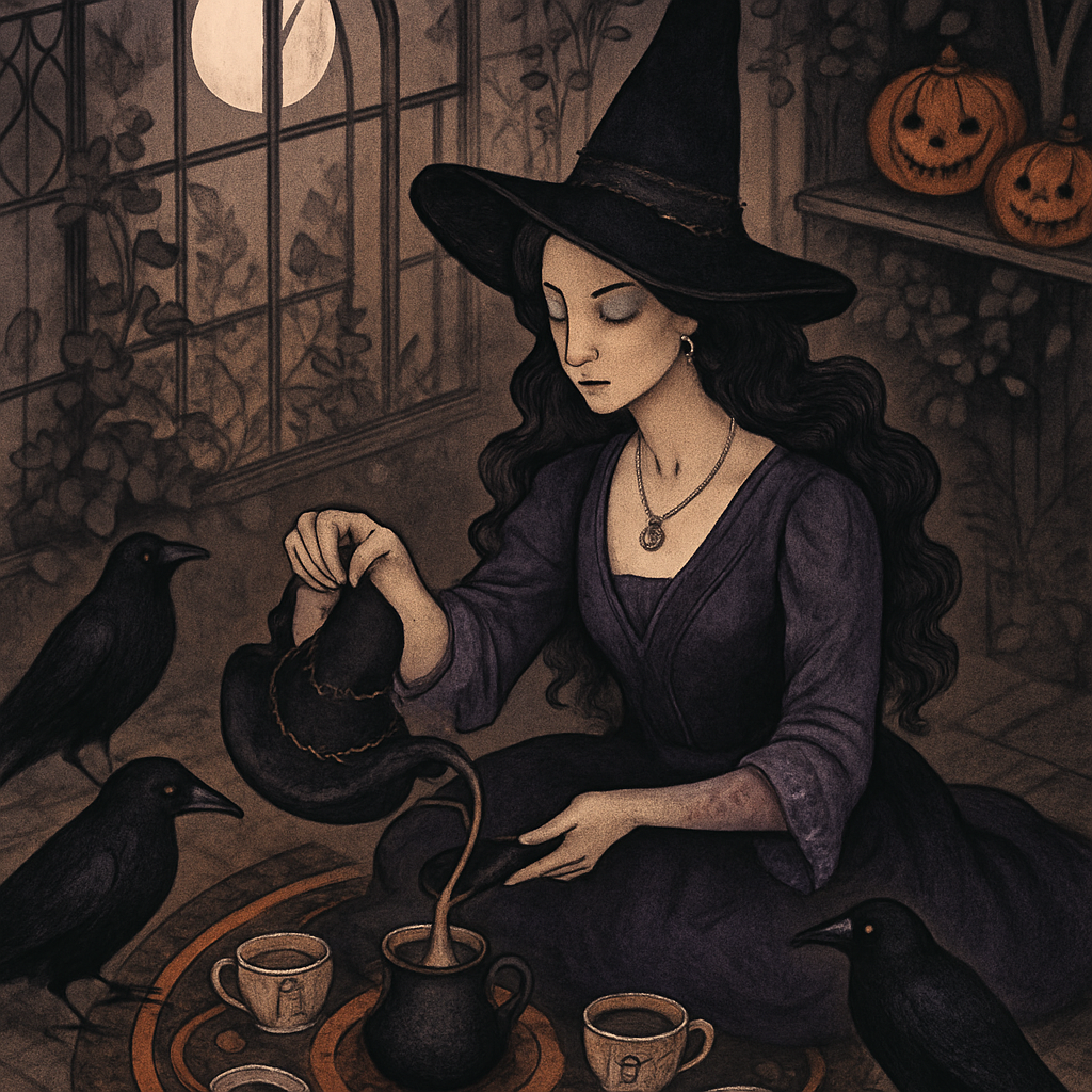 Witch Hat Tea Ceremony DIY paint by diamonds